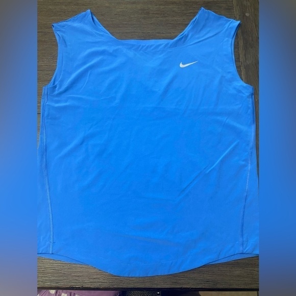 NIKE DRI-FIT WOMEN'S REFLECTIVE RUNNING SHIRT BLUE SMALL - Picture 1 of 7